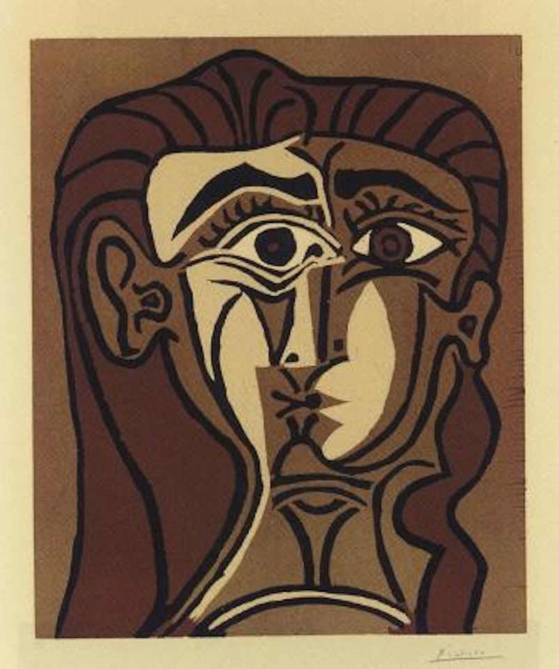 Tete de femme - Portrait de Jacqueline de face by Pablo Picasso