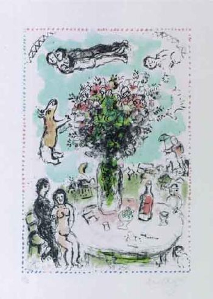 Les tables des amants by Marc Chagall