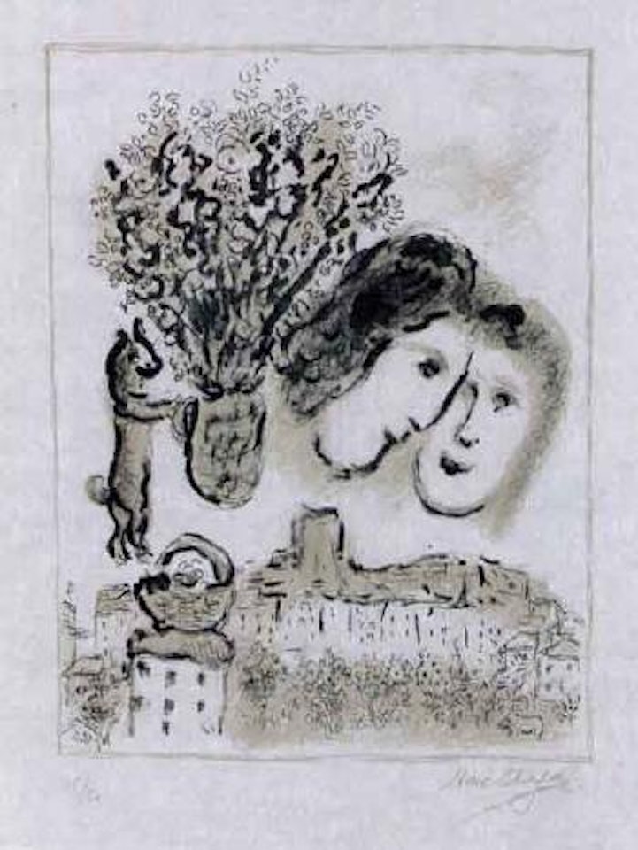 Grey double face by Marc Chagall