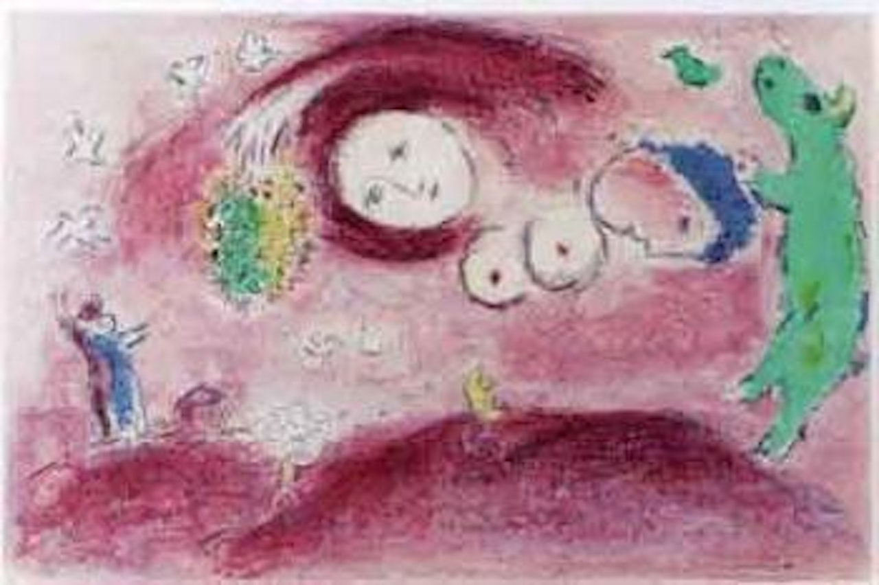 Daphnis and Chloe, springtime on the meadow by Marc Chagall