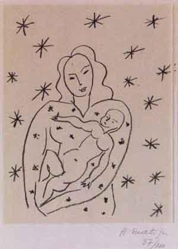 Vierge et enfant sur fond etoile by Henri Matisse