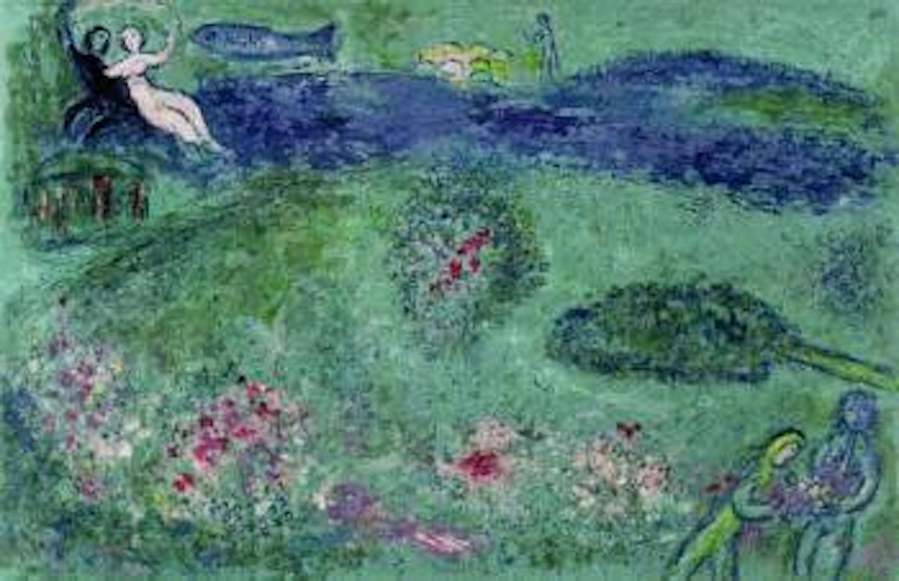 Daphnis and Chloe, orchard by Marc Chagall