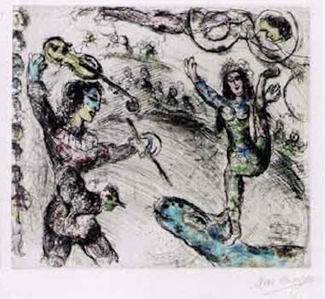 Acrobat et violiniste by Marc Chagall