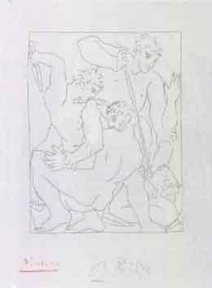 Combat pour Andromede entre Persee et Phinee by Pablo Picasso