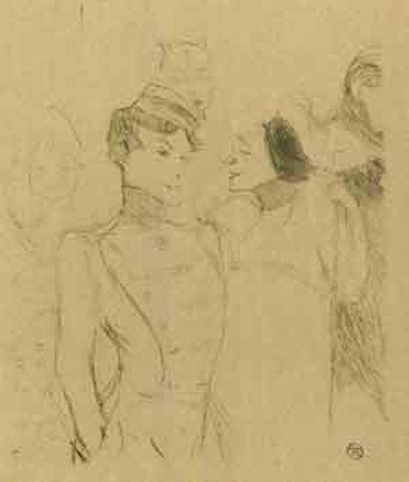 Lender et Lavalliere dans une revue aux varietes by Henri de Toulouse-Lautrec
