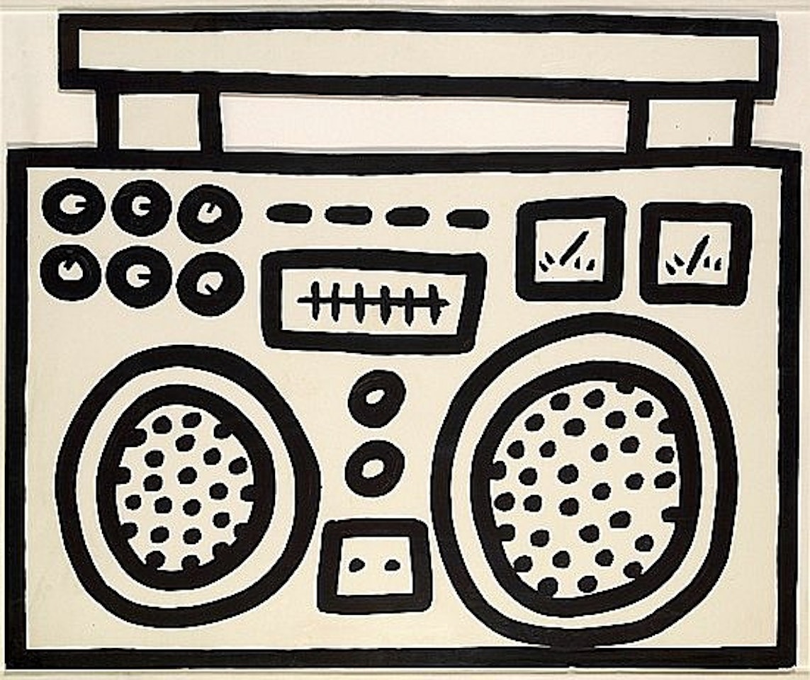 Boom box by Keith Haring