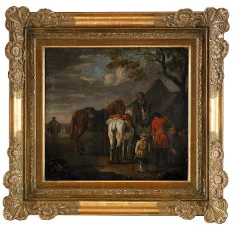 Hästarna rastas by Pieter van Bloemen