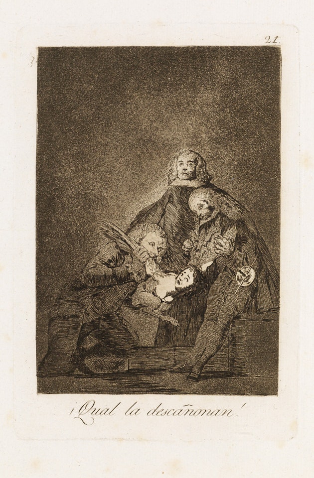 Qual la descañonan! by Francisco José de Goya