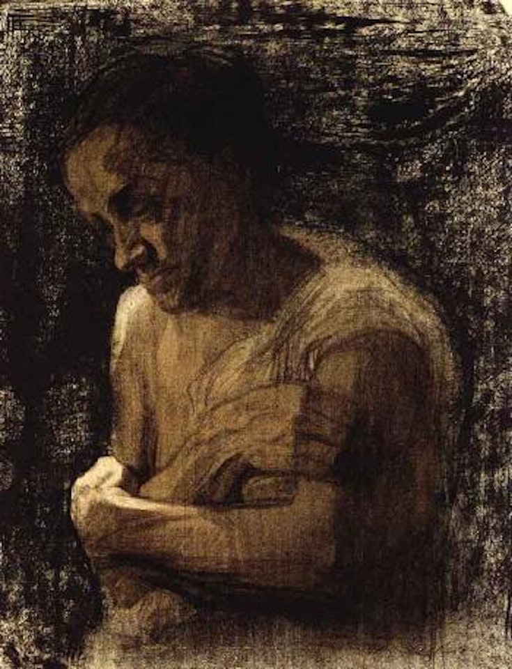 Woman with arms crossed by Kathe Kollwitz