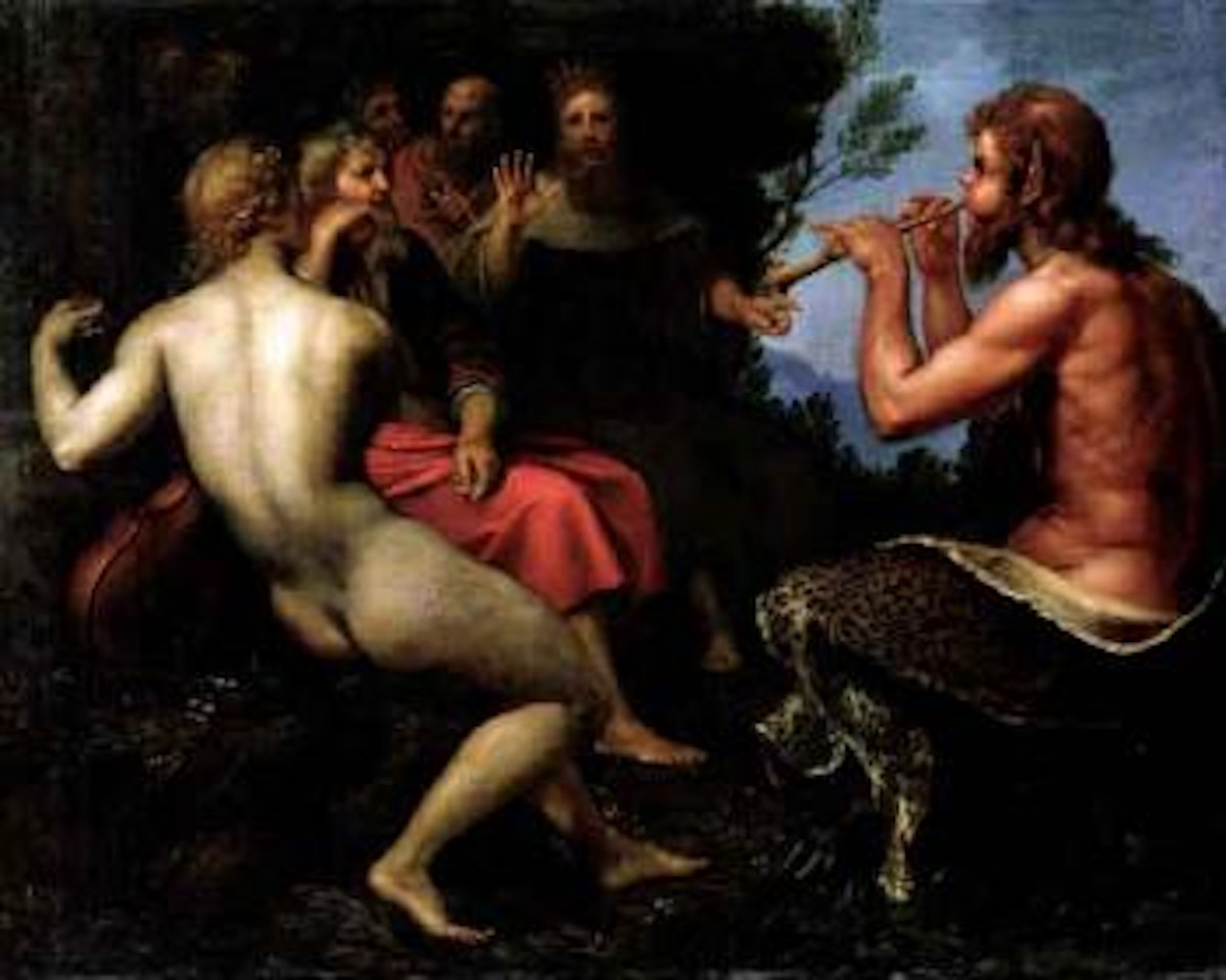 Contest between Apollo and Pan by Roman School