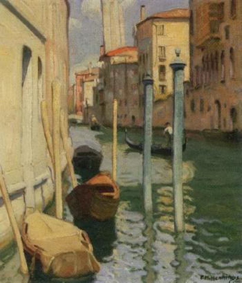 Venetian canal by Ernest Martin Hennings