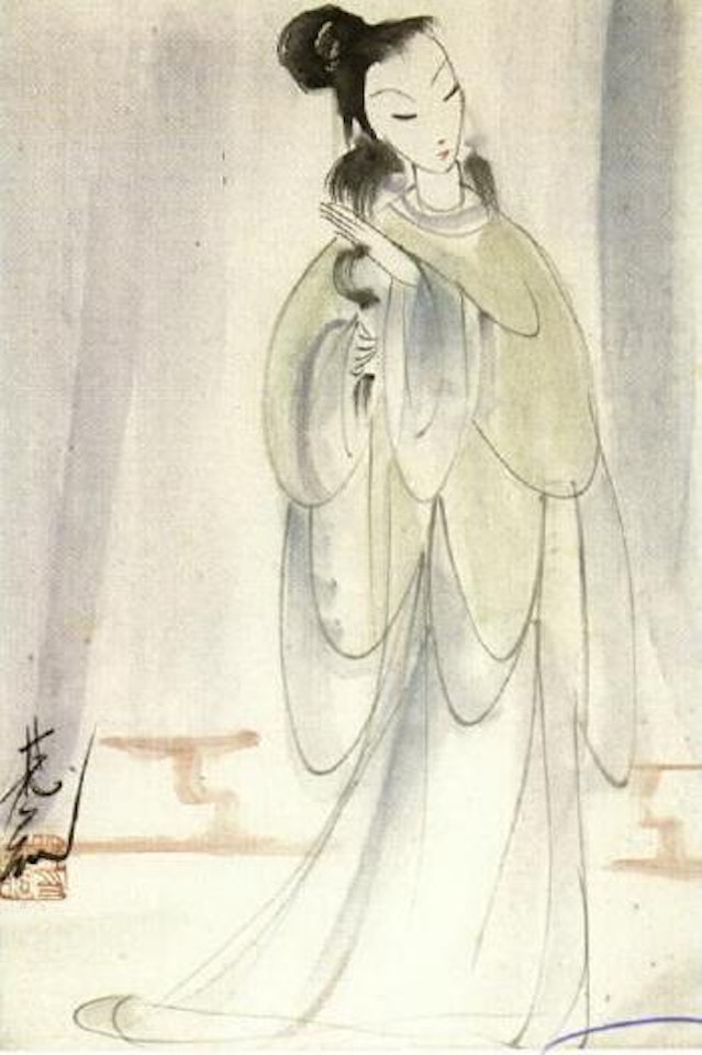 Two ladies by Lin Fengmian