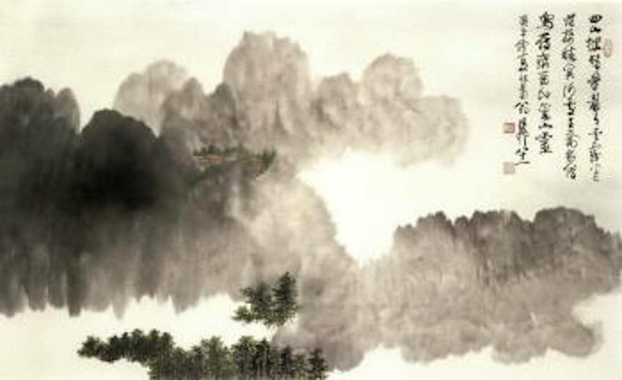Misty landscape by Xie Zhiliu