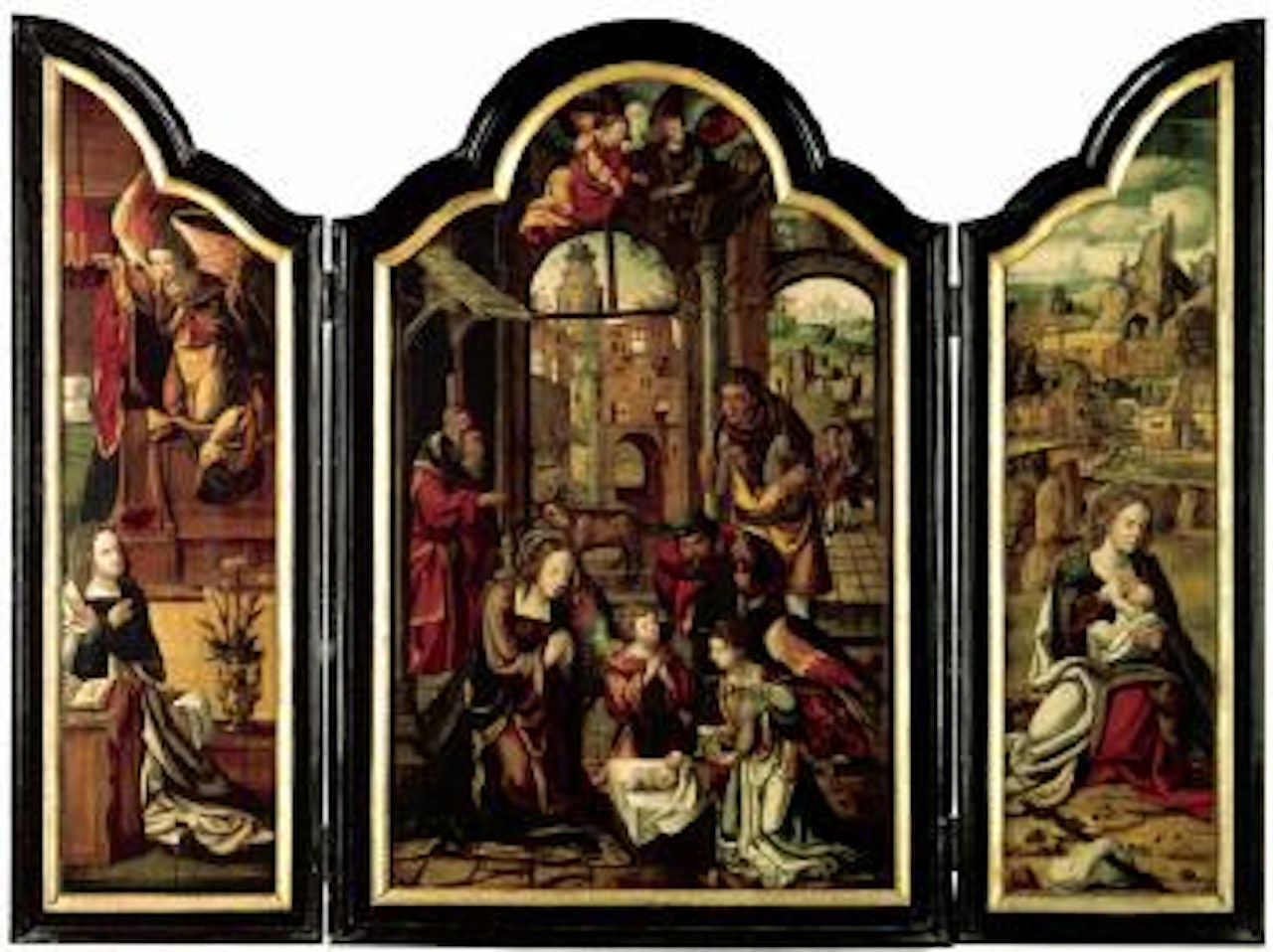Biblical scenes by Attributed to Pieter Coecke van Aelst I