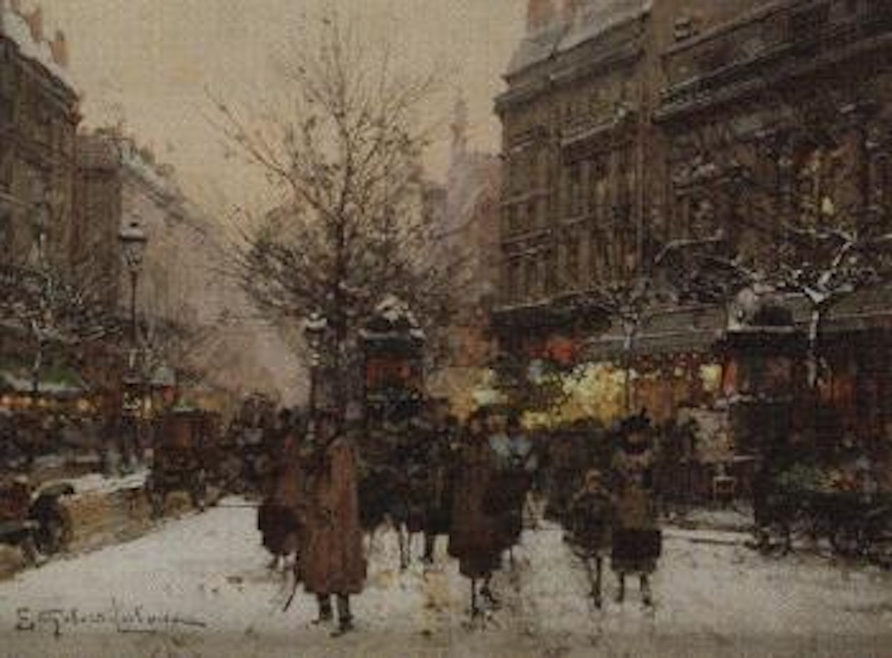 Grands boulevards by Eugene Galien-Laloue