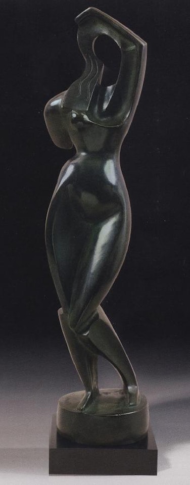 Woman combing her hair by Alexander Archipenko