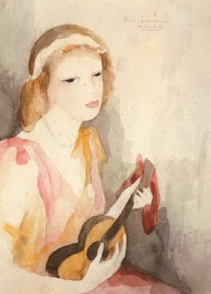 Jeune fille a la guitare by Marie Laurencin