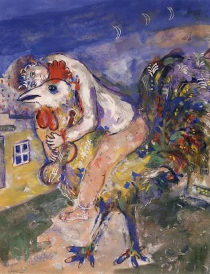 Violoniste sur le coq by Marc Chagall