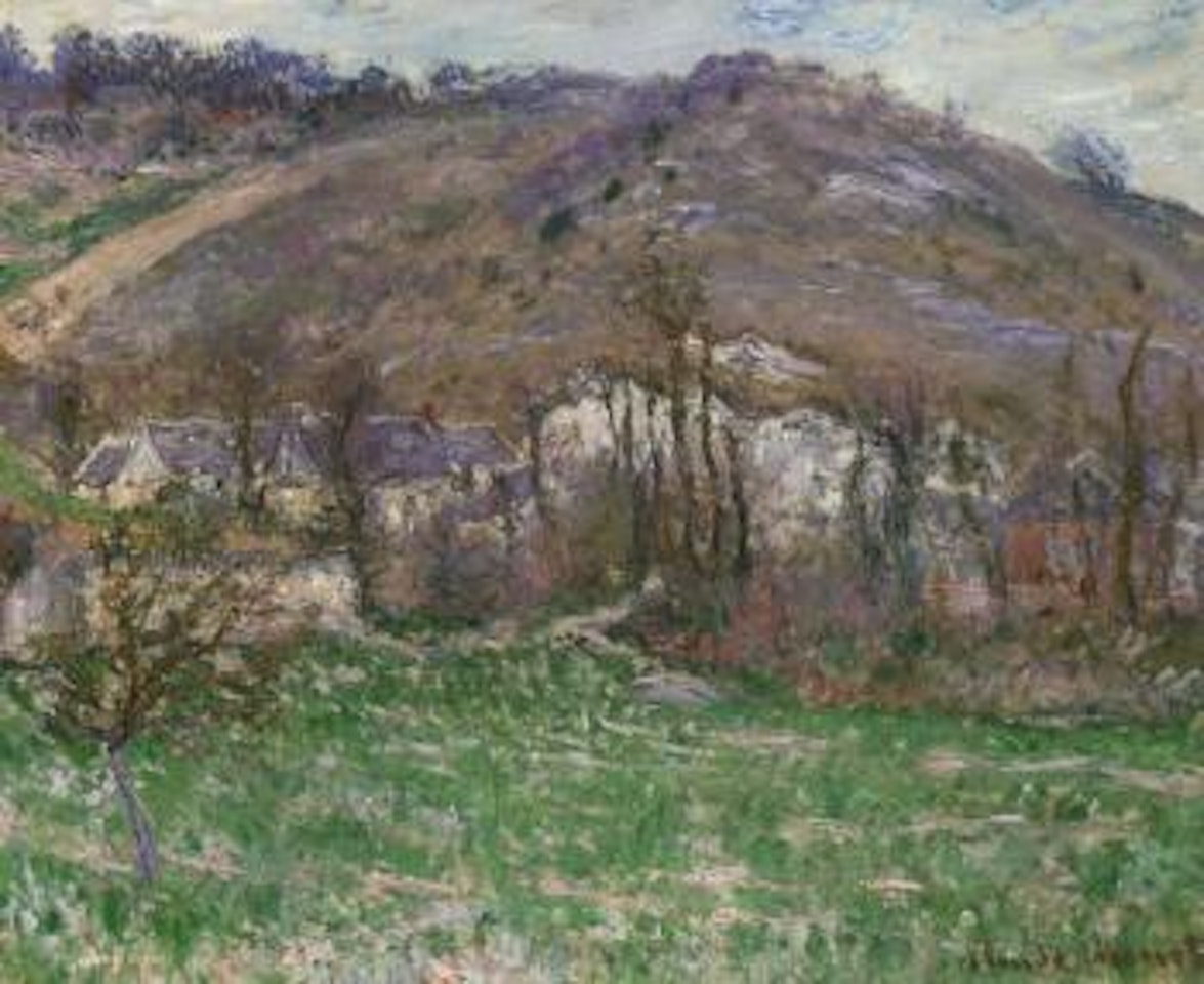 Hameau de Falaise, paysage d'hiver by Claude Monet
