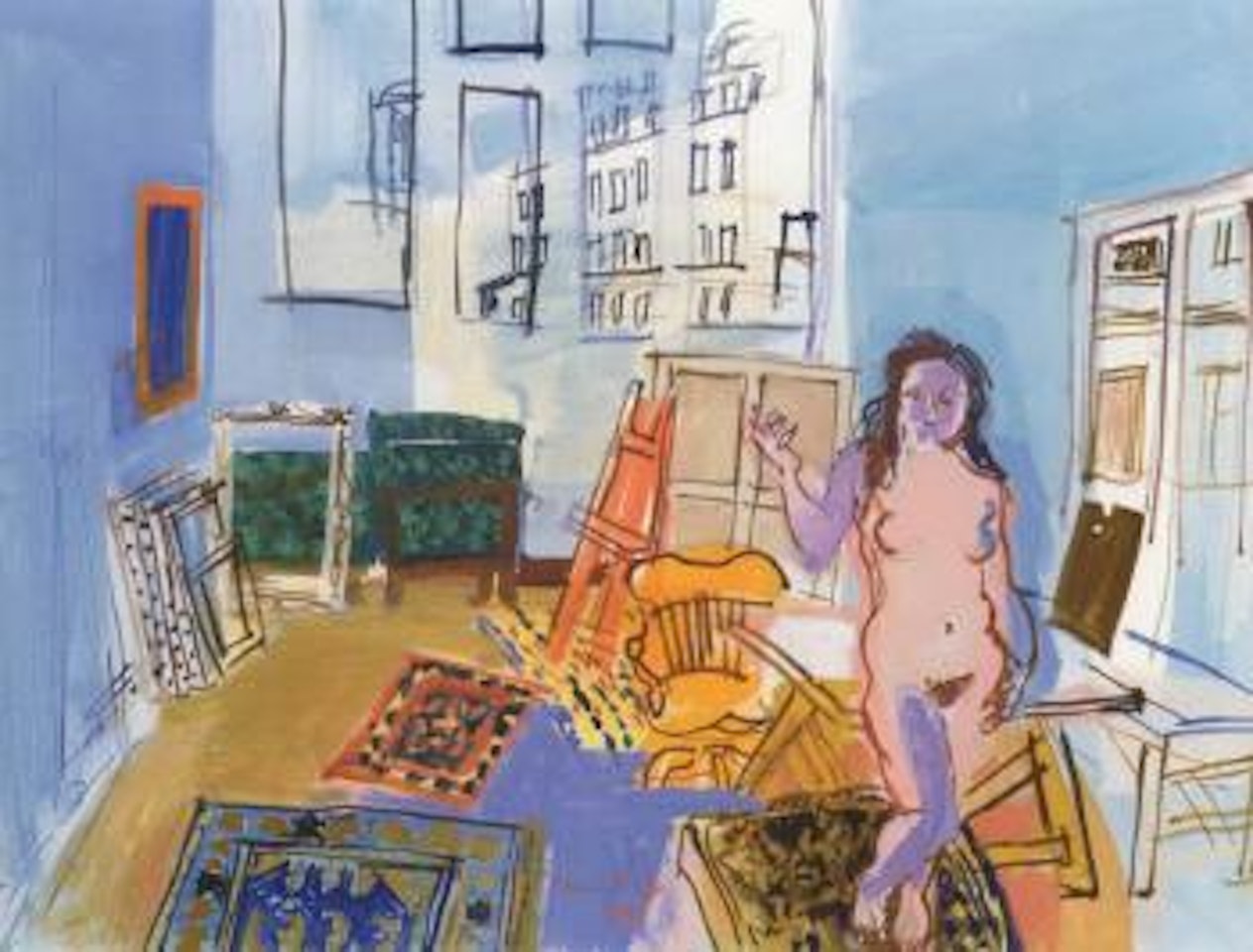 Nu debout dans l'atelier de l'impasse de Guelma by Raoul Dufy