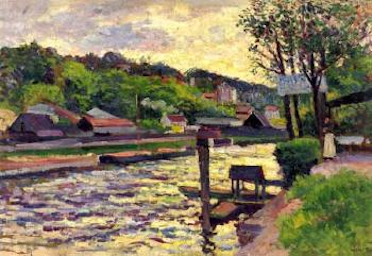 Guinguette au bord de l'eau by Maximilien Luce