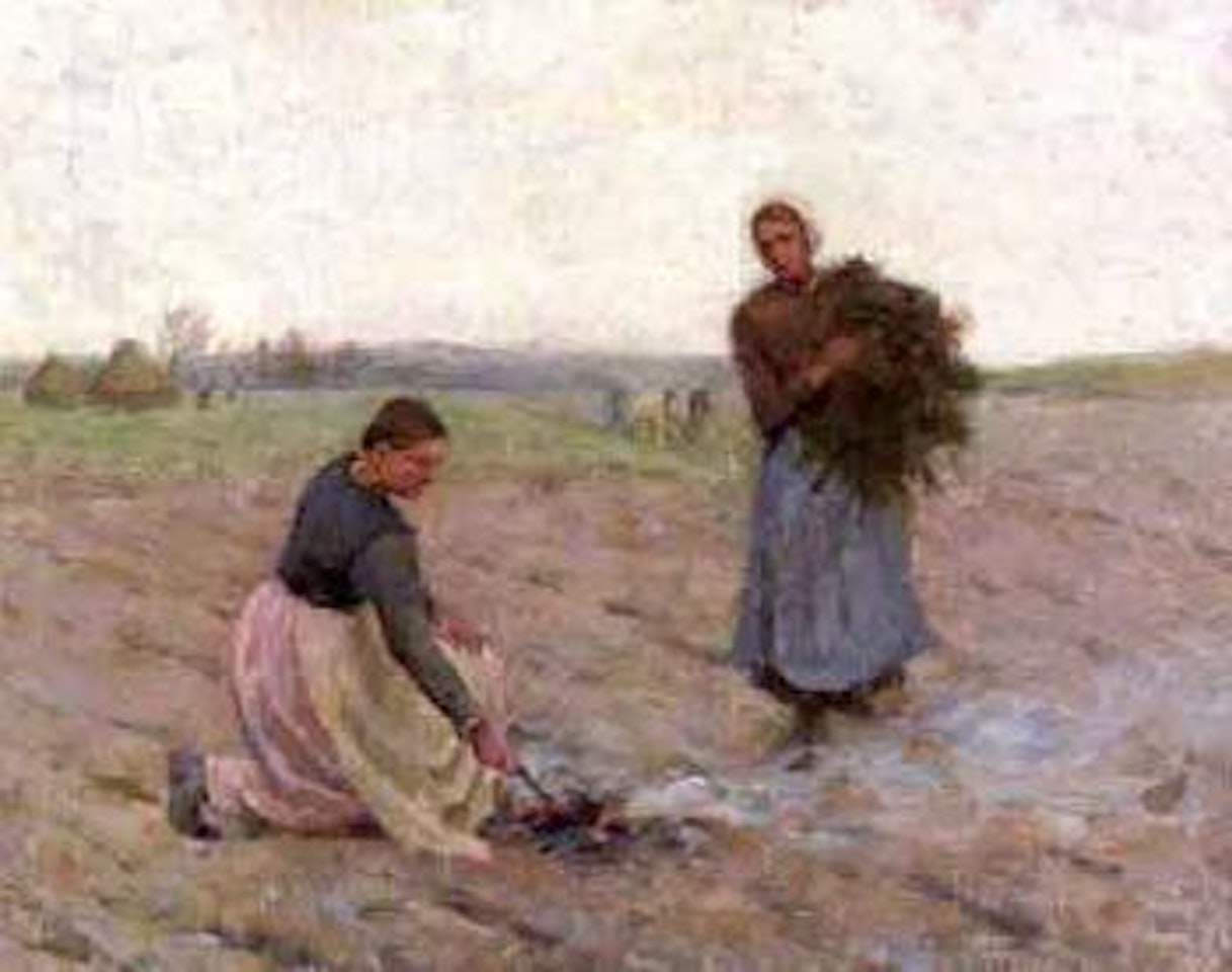 Bruleuses d'herbes, etaples by Henri Le Sidaner