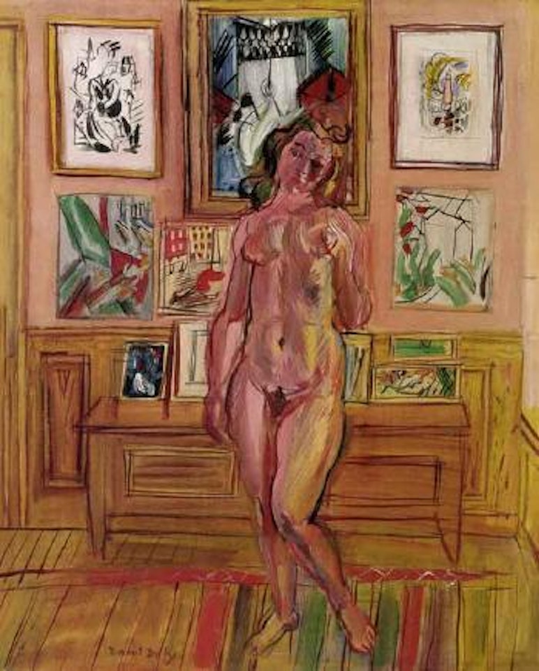 Nu debout aux tableaux by Raoul Dufy
