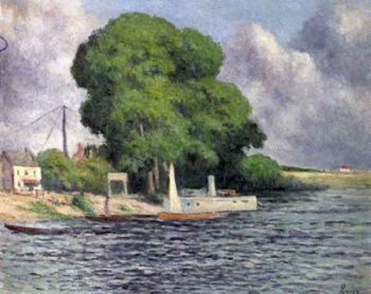 Guernes, la Seine by Maximilien Luce