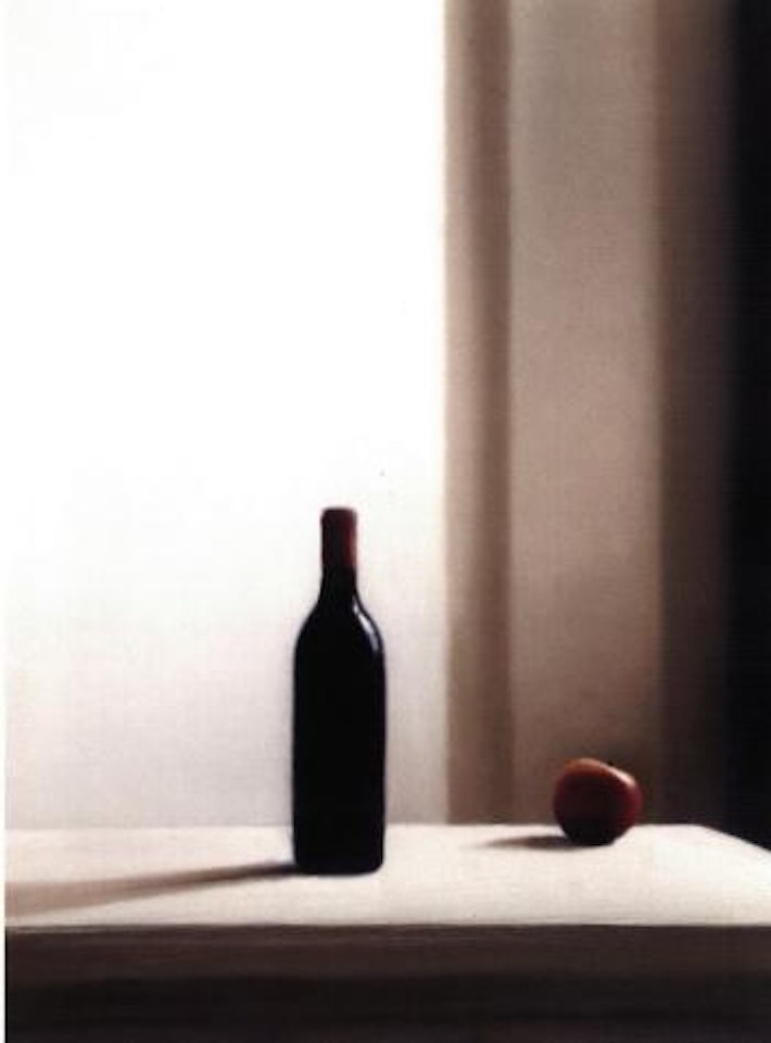 Bottle with apple by Gerhard Richter