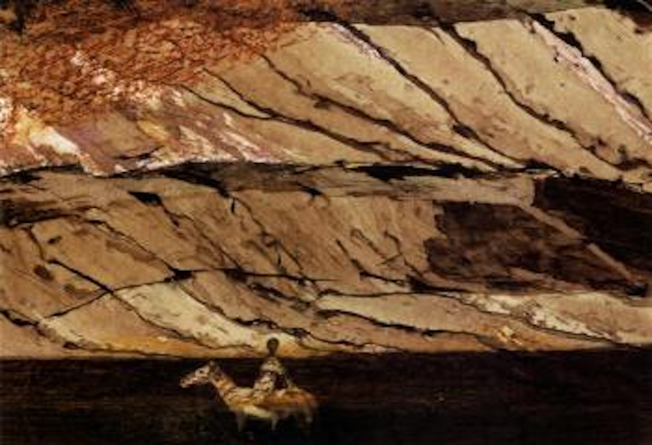 Man on horse by Sidney Nolan