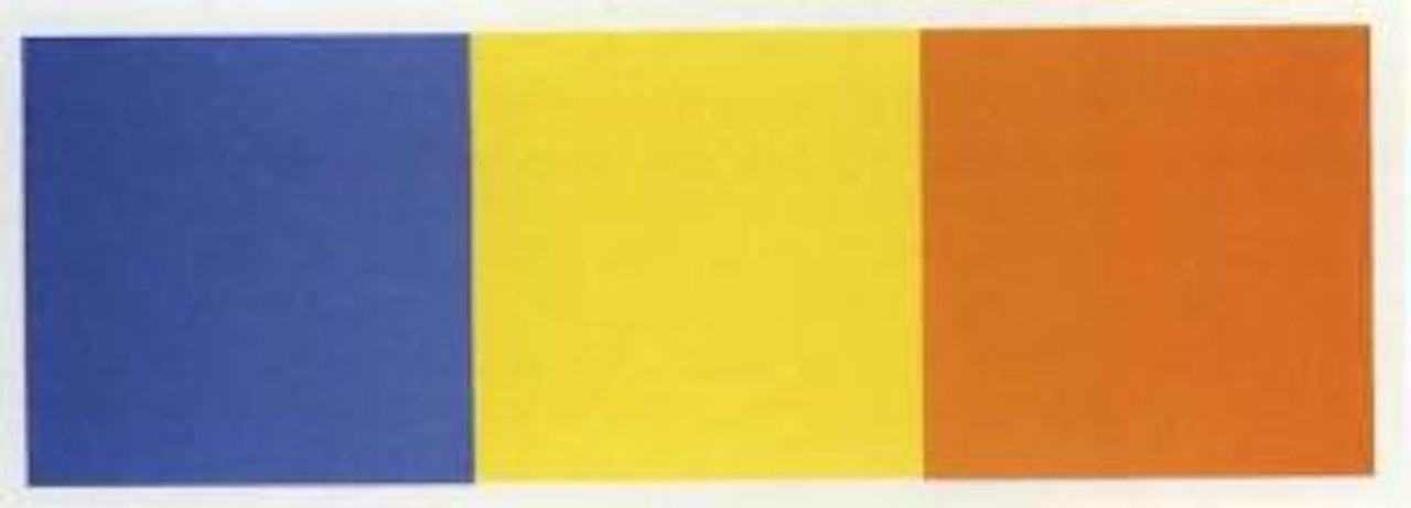 Blue, yellow and red squares by Ellsworth Kelly