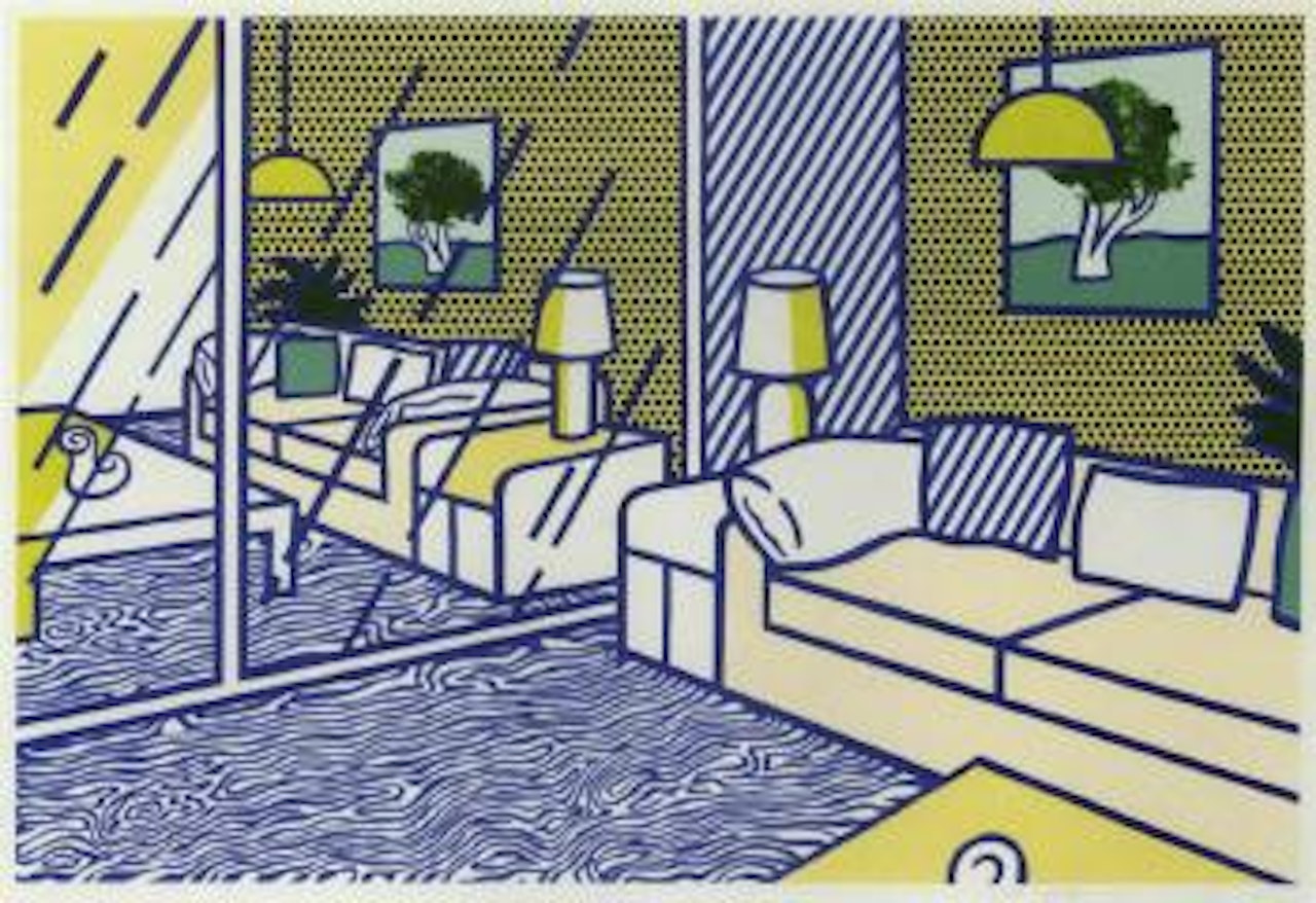 Blue floor by Roy Lichtenstein