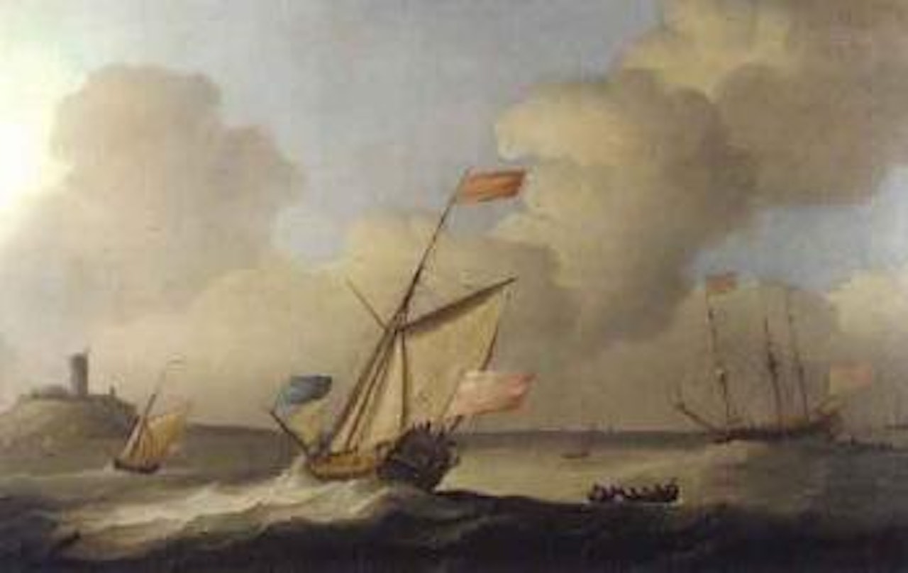 Shipping off the coast by Peter Monamy