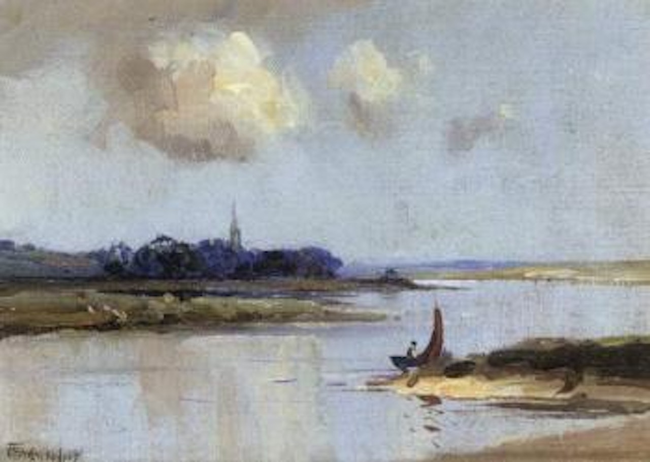 Church Island on the Bann River. Gunn Island, Ballyhornan, Co Down by Frank Mckelvey