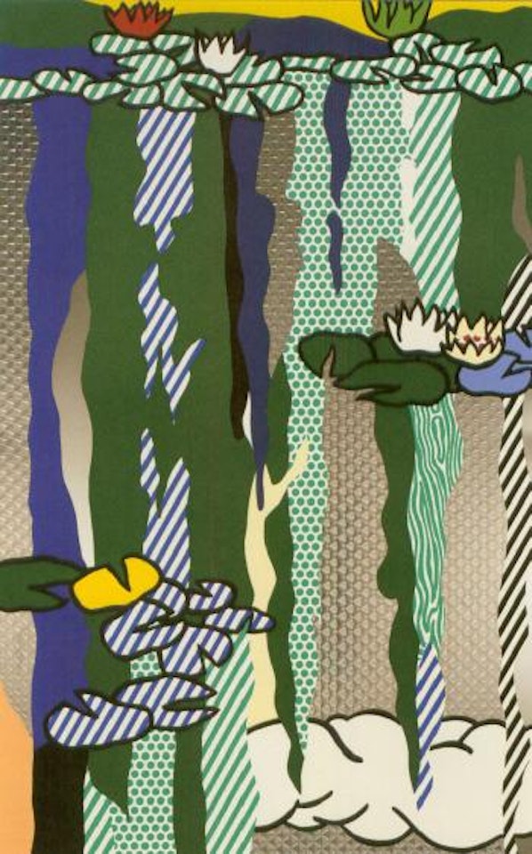 Water lilies with cloud by Roy Lichtenstein