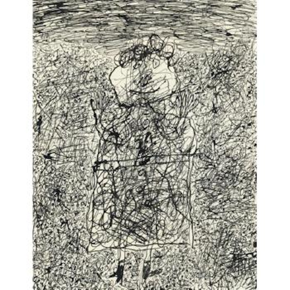 Personnage dans un paysage by Jean Dubuffet