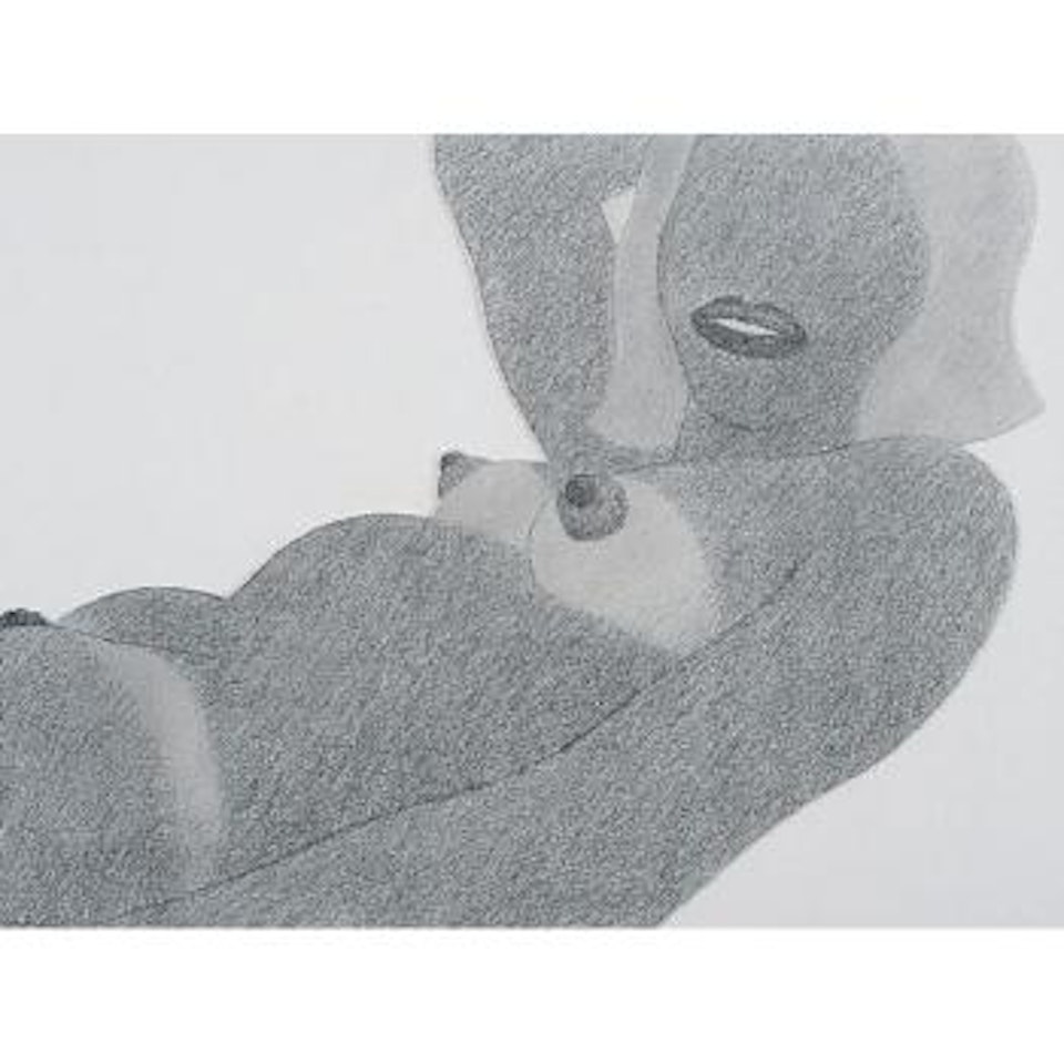 Drawing for Great American Nude cut out by Tom Wesselmann