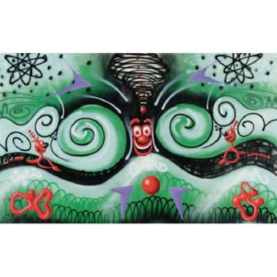 Green waves by Kenny Scharf