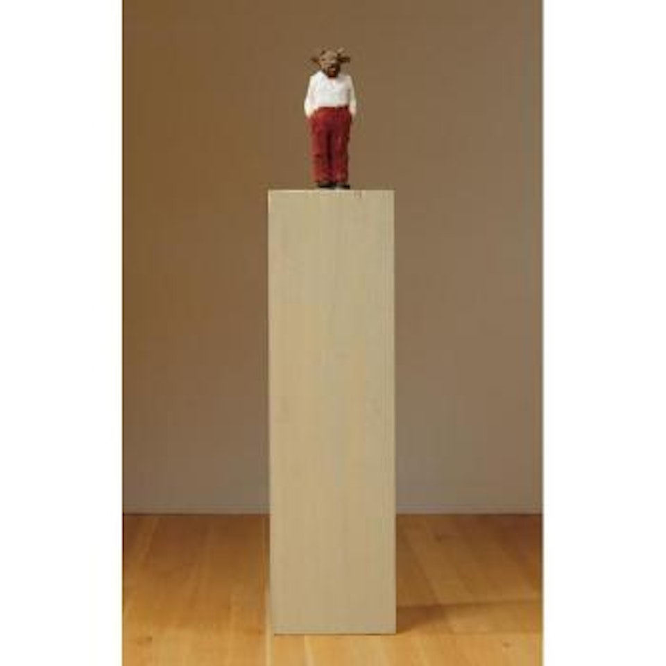 Man with bullhead by Stephan Balkenhol