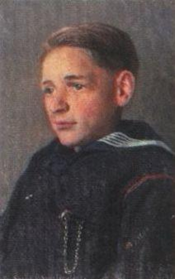 Portrait of a young soldier by Peder Mork Monsted