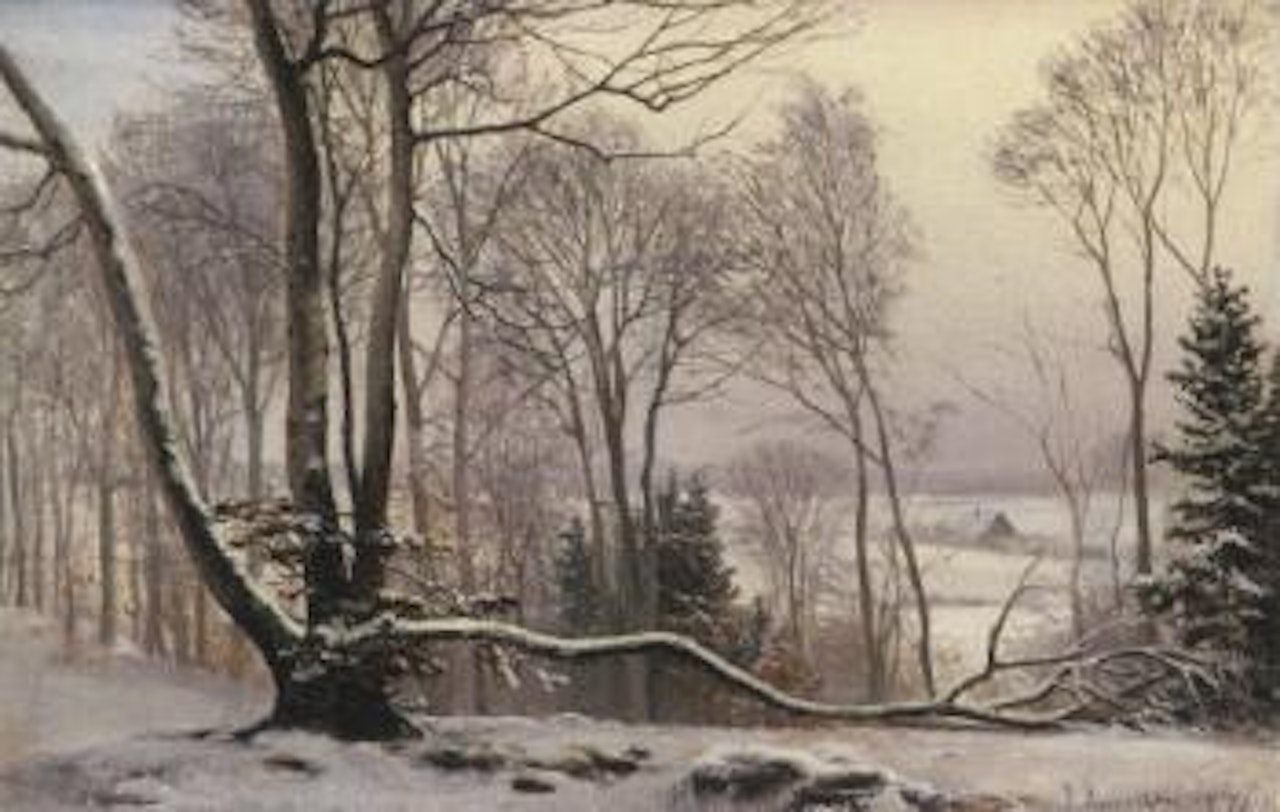 Winter landscape by Anders Andersen-Lundby