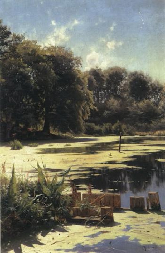 Landscape from Raadvad Lake by Peder Mork Monsted