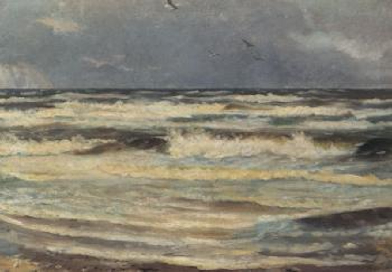 Seagulls at Skagen Sonderstrand by Michael Ancher