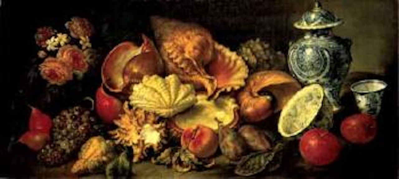 Still life with shell and pears by Neapolitan School