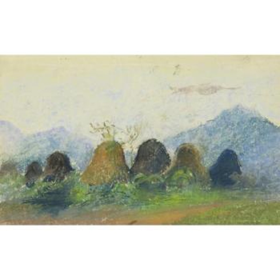 Village huts at Matakula Devil Country, Figi by John La Farge