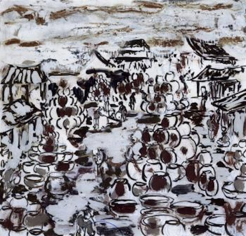 Market scene, peking by Ian Fairweather