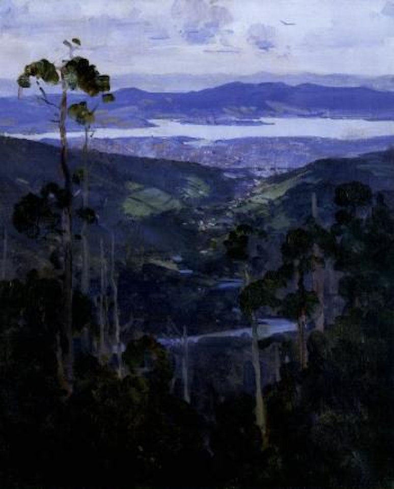 Hobart from the slopes of Mount Wellington by Arthur Ernest Streeton