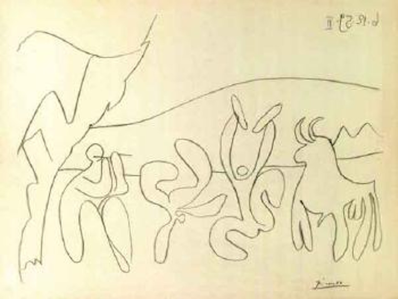 Bacchanale II by Pablo Picasso