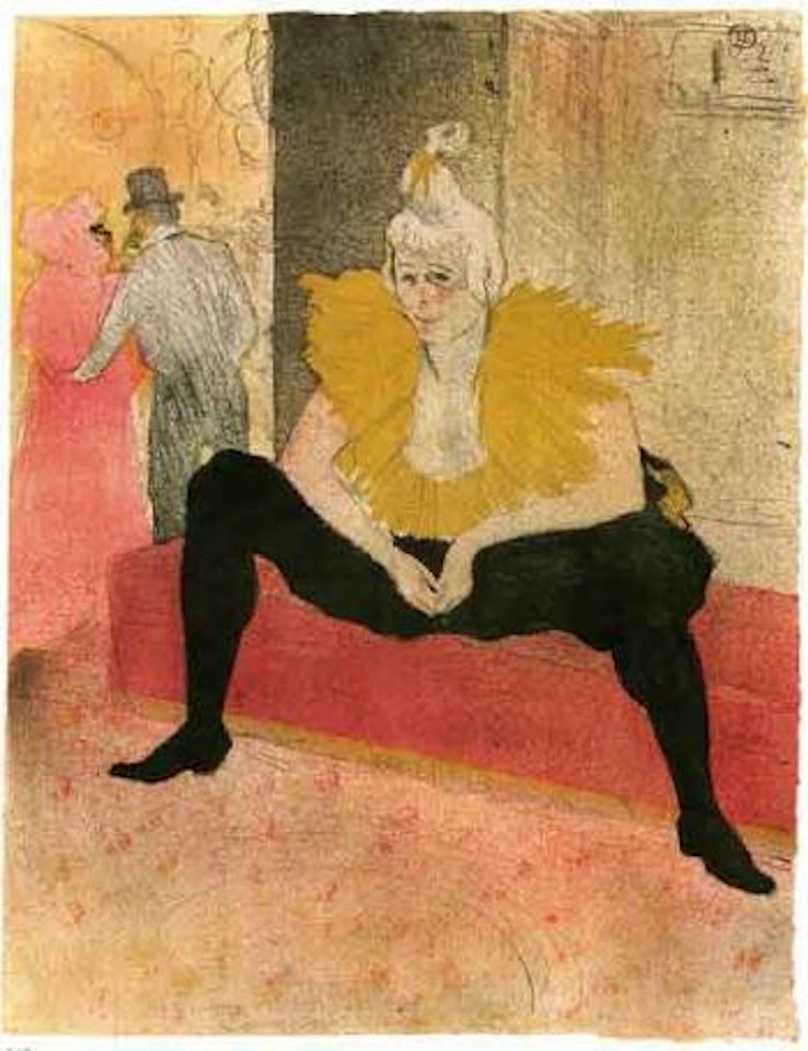 La clownesse assise by Henri de Toulouse-Lautrec