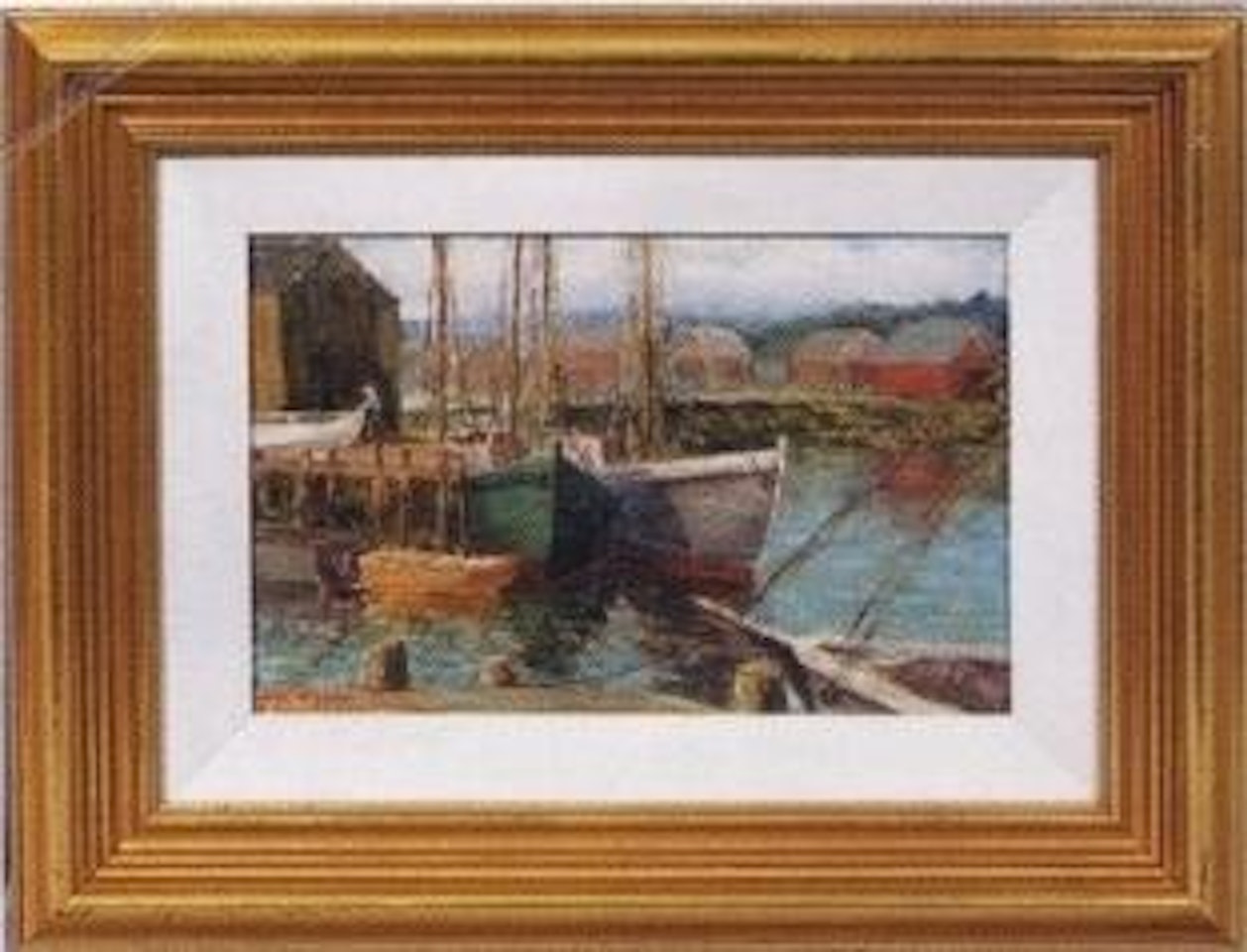 Harbor scene by Guy Carleton Wiggins